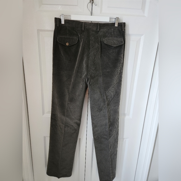 Mens Corduroy Pants Slacks Made in Italy 36x38 Gray EUC - Picture 2 of 15